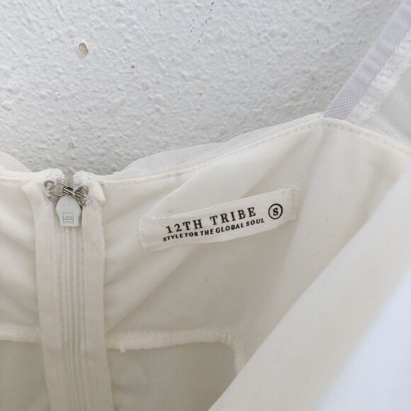 12TH TRIBE Bodycon Balloon Sleeve Dress Size Small - Picture 7 of 9